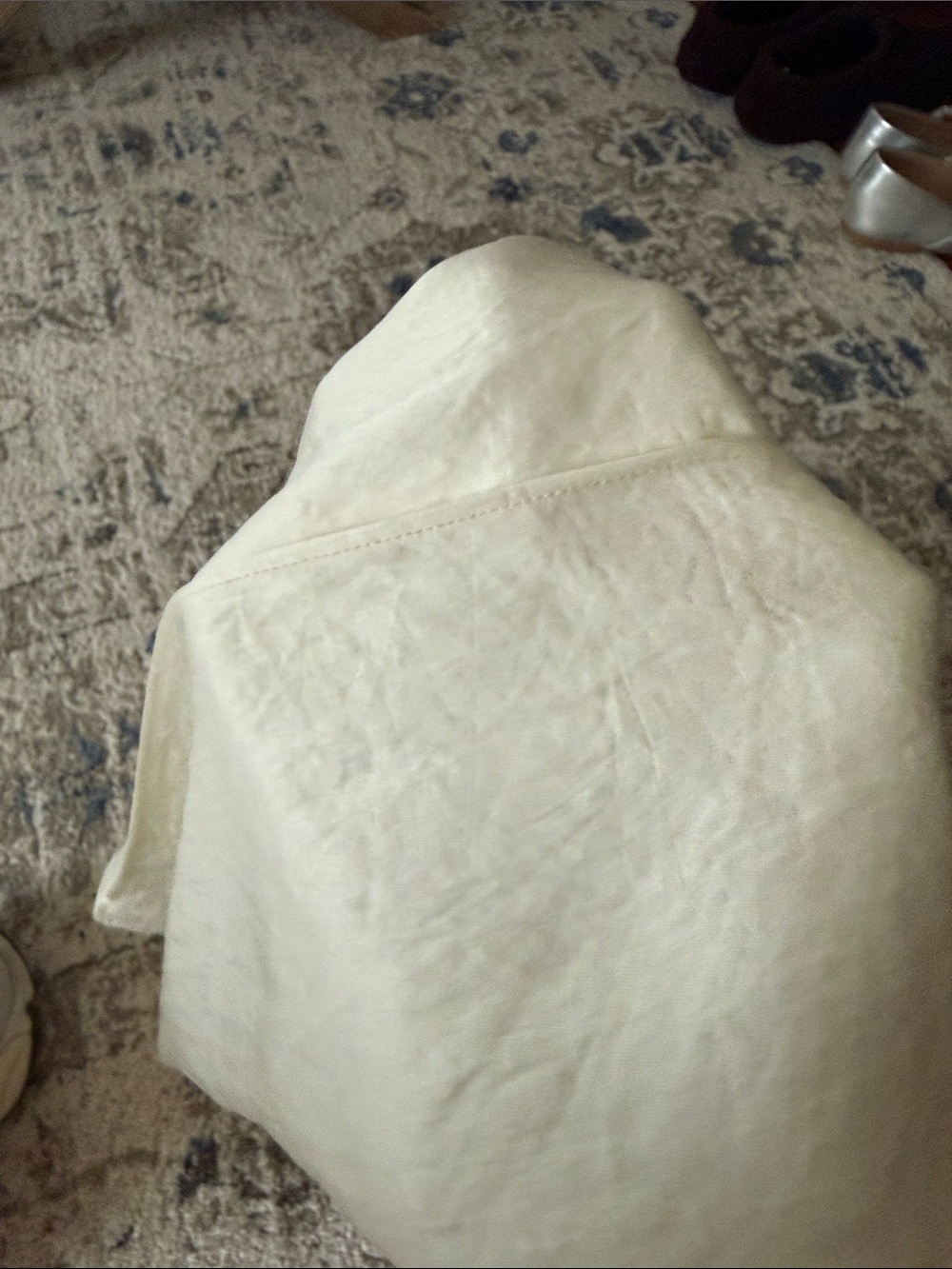 Madewell Cream Drawstring Linen-Blend Trousers - Picture 3 of 3
